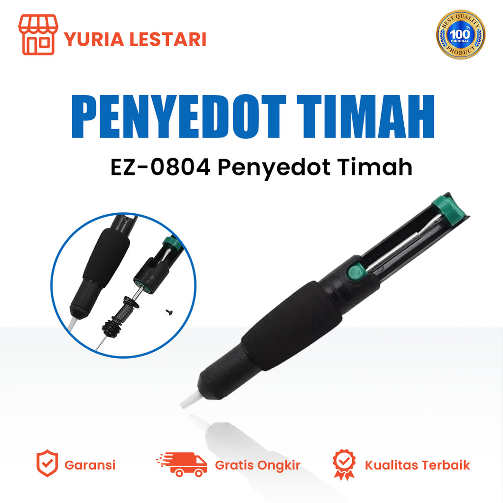 Ezren EZ-0804 Penyedot Timah Pump Soft Handle Anti-Slip Double Ring