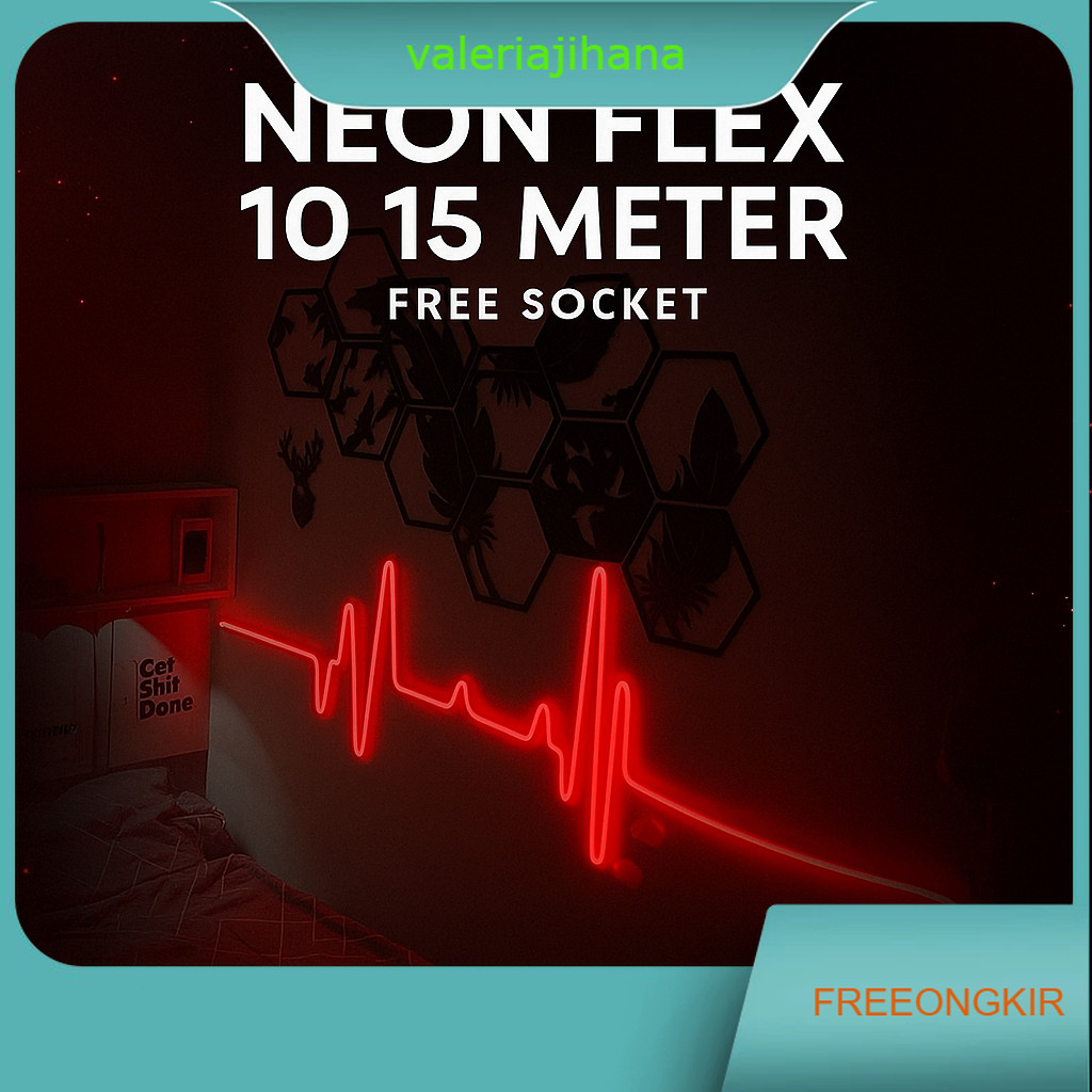 Lampu Led Neon Flex 10 15 Meter Kamar Aesthetic Tempel Dinding Dekorasi Plafon Rumah Konten Viral