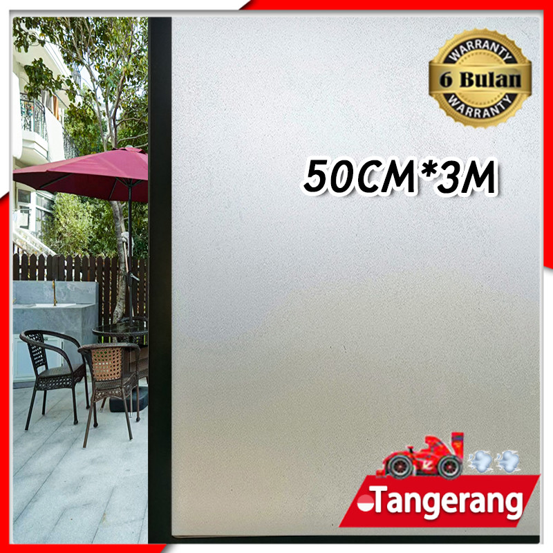 1 Roll Stiker Kaca Film / Stiker Kaca Jendela Sanblast Buram Reusable 50CM*3M