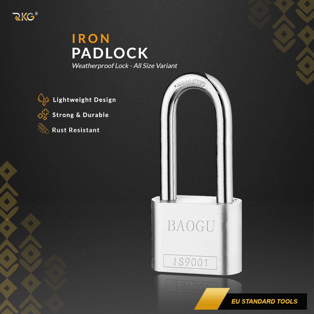 Gembok Anti Karat Leher Panjang Bulat 30-60 Mm Long Beam Padlock