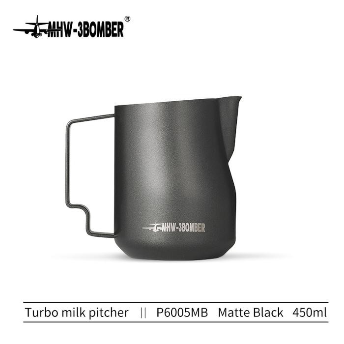 MHW-3BOMBER - 450ML Turbo Milk Pitcher Stainless Steel 304 Better Fusion of Milk Foam / Milk Jug / M