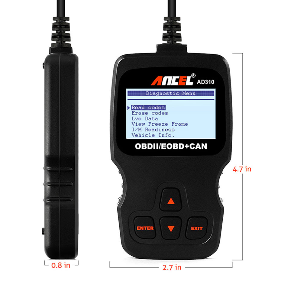 Ancel AD310 OBD2 Code Reader OBD 2 Automotive Scanner OBD2 Engine Scanner Check Engine Auto OBD ll T