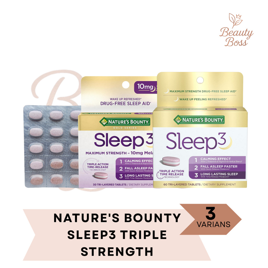 Natures Nature's Bounty Sleep3 Sleep 3 Insomnia Obat Bantu Tidur Pulas