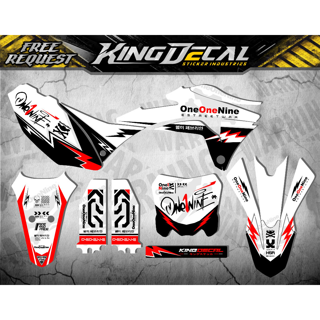 DEKAL / DECAL    KLX GORDON FULL BODY /  GORDON /  STIKER VARIASI KLX GORDON /  KLX STRIPING GORDON 
