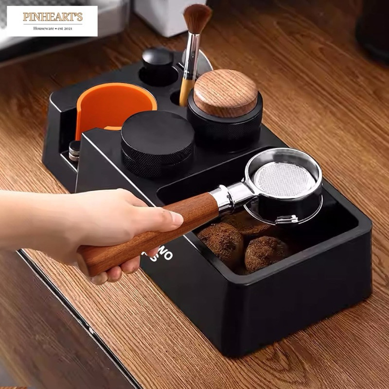 WADAH AMPAS KOPI KNOCK BOX WITH PORTAFILTER HOLDER / TEMPAT AMPAS KOPI DENGAN HOLDER PORTAFILTER - M