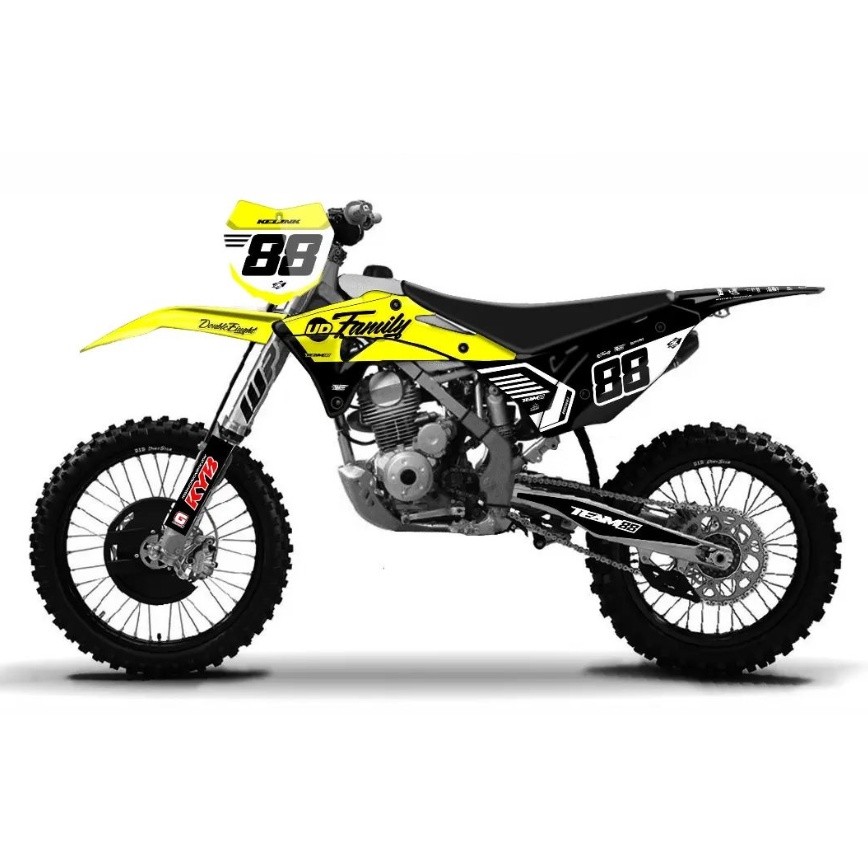 Decal Stiker Body Gordon Kuning-DECAL KLX Gordon Full Body
