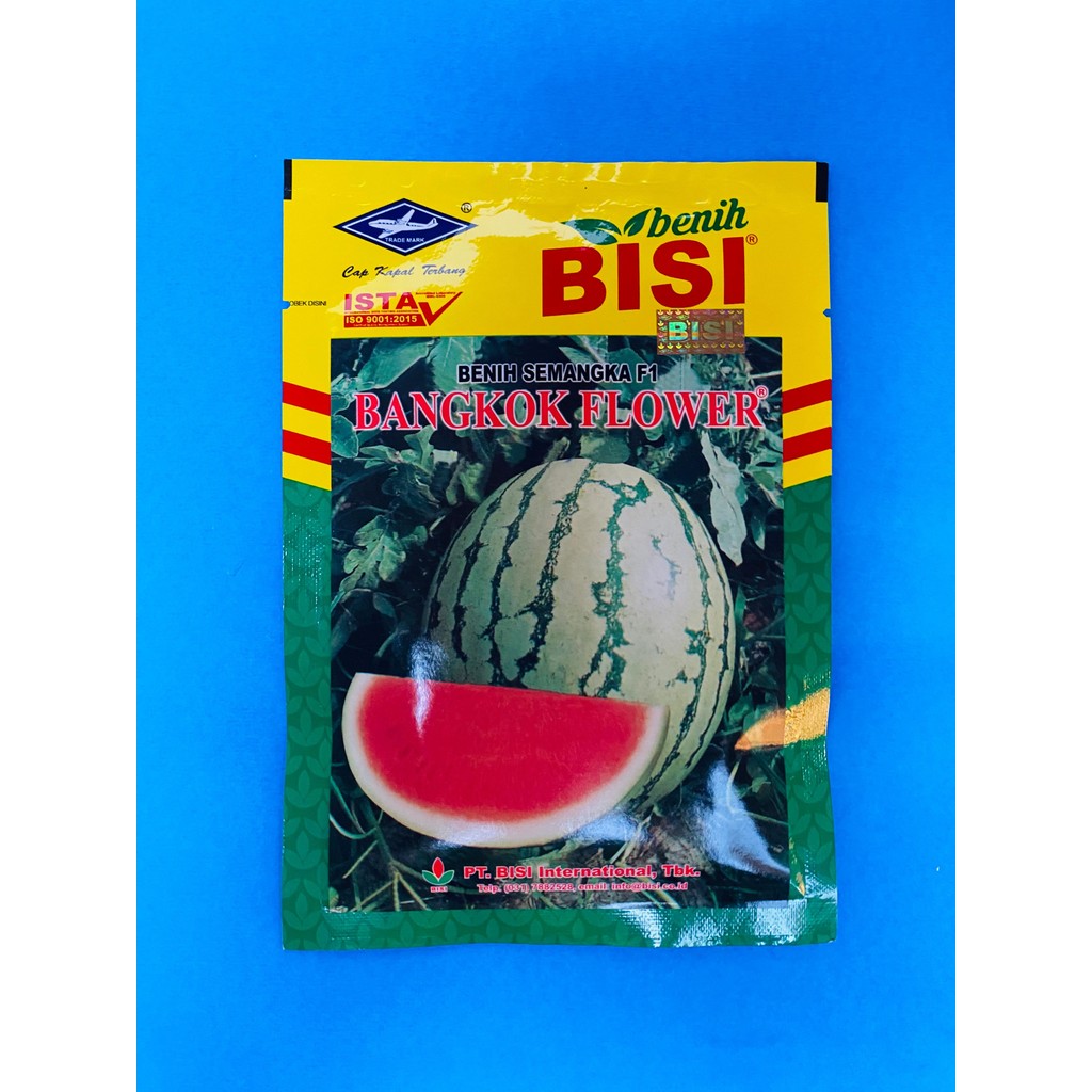 Benih Semangka F1 BANGKOK FLOWER isi 20gr Produk dari Benih Bisi Cap Kapal Terbang - Semangka Merah 