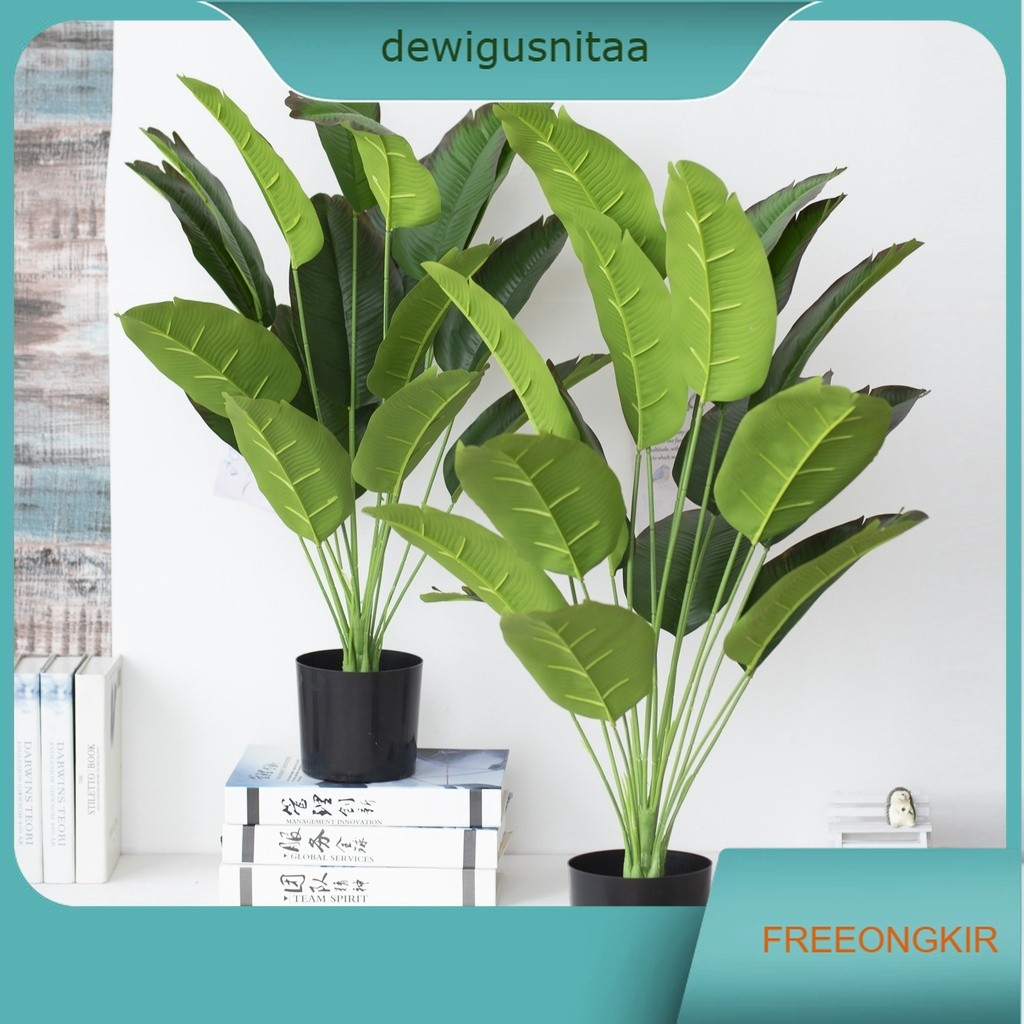 DAUN PISANG ARTIFICIAL DAUN PISANG PLASTIK DAUN JUMBO DEKORASI TANAMAN HIAS BUNGA PLASTIK MURAH BAYA