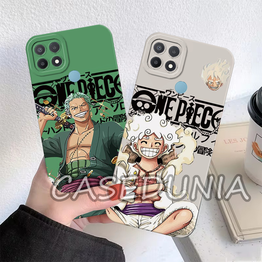 Softcase Oppo A15 - A15s - A35 - A54 - A55 - A53 2020 Cassing Hp - Motif Gear 5 - Case Anime One Pie