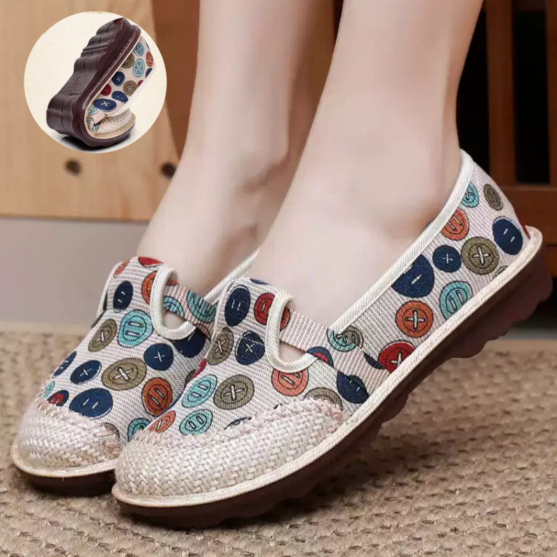 AQING Sepatu Slip-on Dengan Motif Koin Tali Karet/Sepatu Sneakers Wanita Sepatu Wanita Flatshoes/Sli