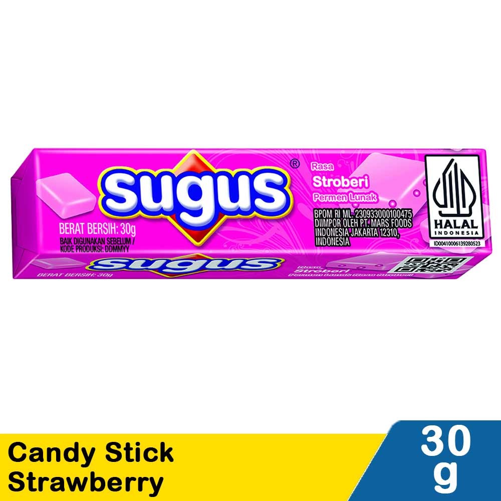 SUGUS CANDY STICK STRAWBERRY 30g