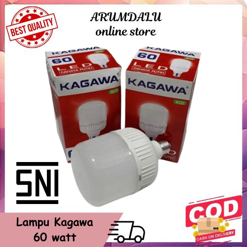 (BUBBLEWRAP) 60 WATT SNI BOHLAM LAMPU LED KAGAWA ECO CAHAYA PUTIH