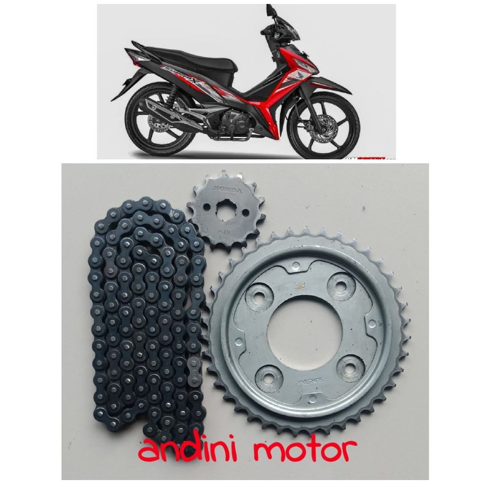 gear set supra x 125 helm in pgm fi original (copotan)