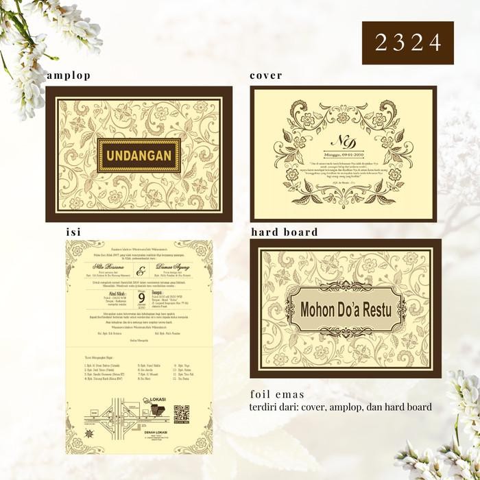 Undangan Kekinian   ERBA  2324 - AMPLOP | Paket Lengkap Promo 100 PCS Undangan Pernikahan  - JanjiKi