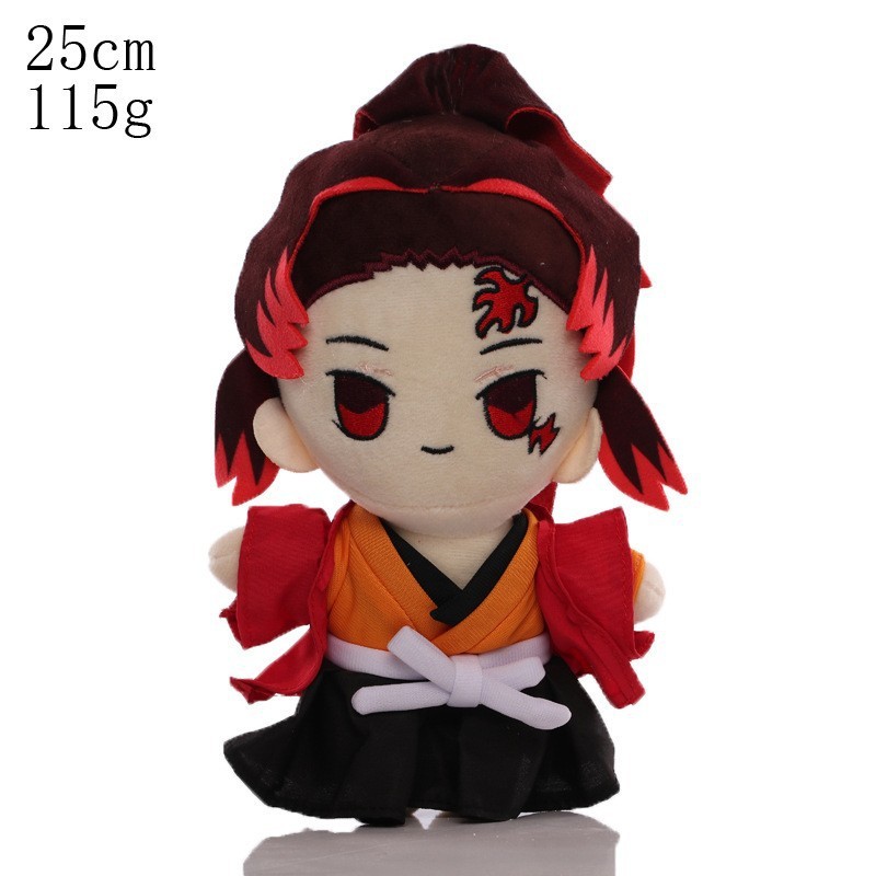 20-25cm Demon Slayer Plush Stuffed Tsugikuni Yoriichi Kokushibou Akaza Kamado Tanjirou Anime Figure 