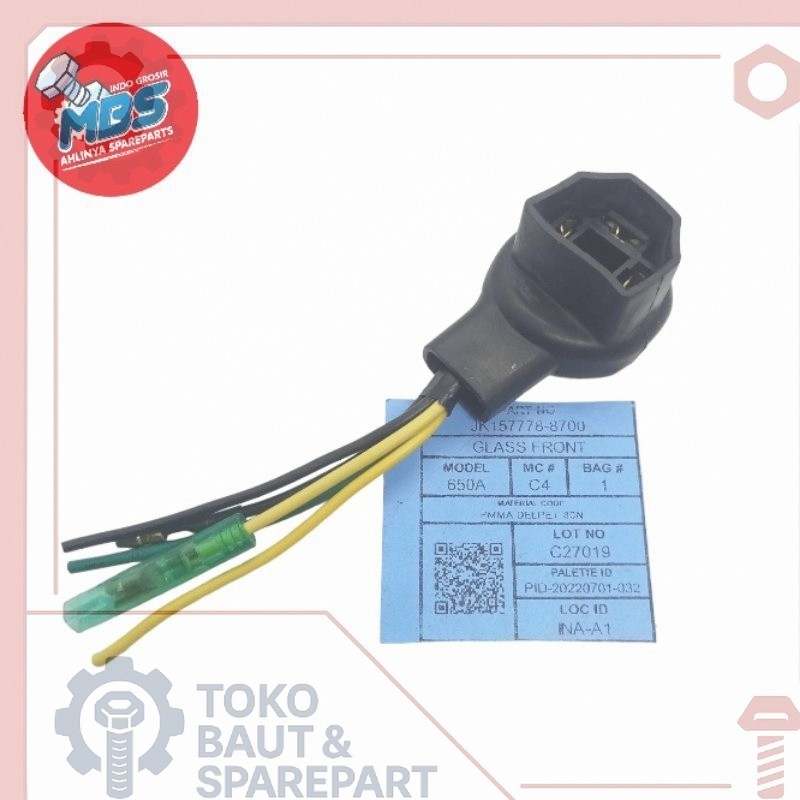 SOKET KABEL H4 KAKI 3 LAMPU DEPAN HONDA CRF 150 FITING LAMPU DEPAN HONDA