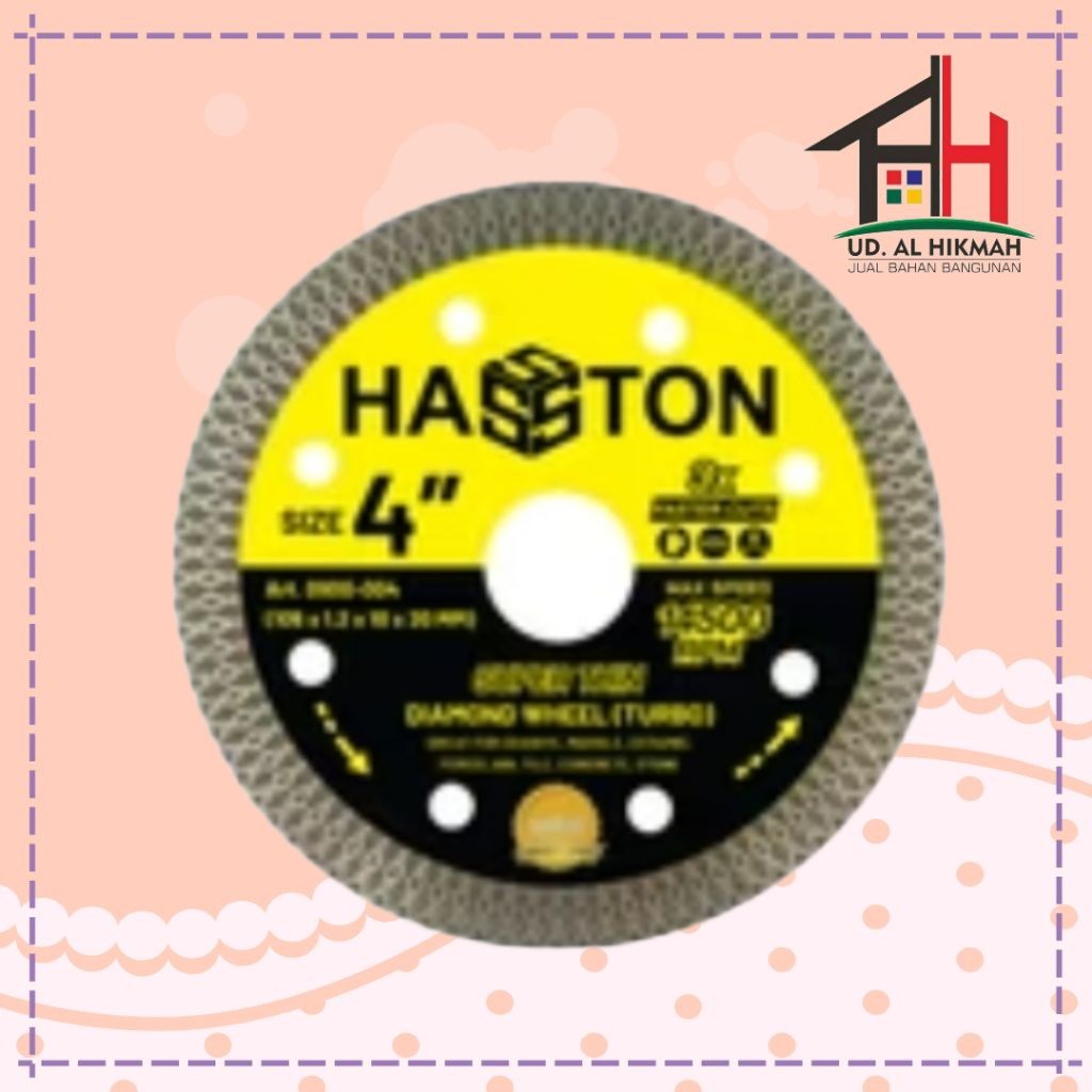 Mata Pisau Potong Keramik Granit Batu HASSTON PROHEX 0900-004 Diamond Wheel Turbo