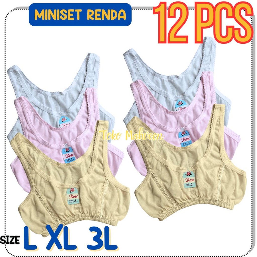 GROSIR 12 PCS BH BRA MINISET BLUS ANAK SMP SMA REMAJA DEWASA MINISET NYAMAN DIPAKAI HARIAN MAHVEEN U