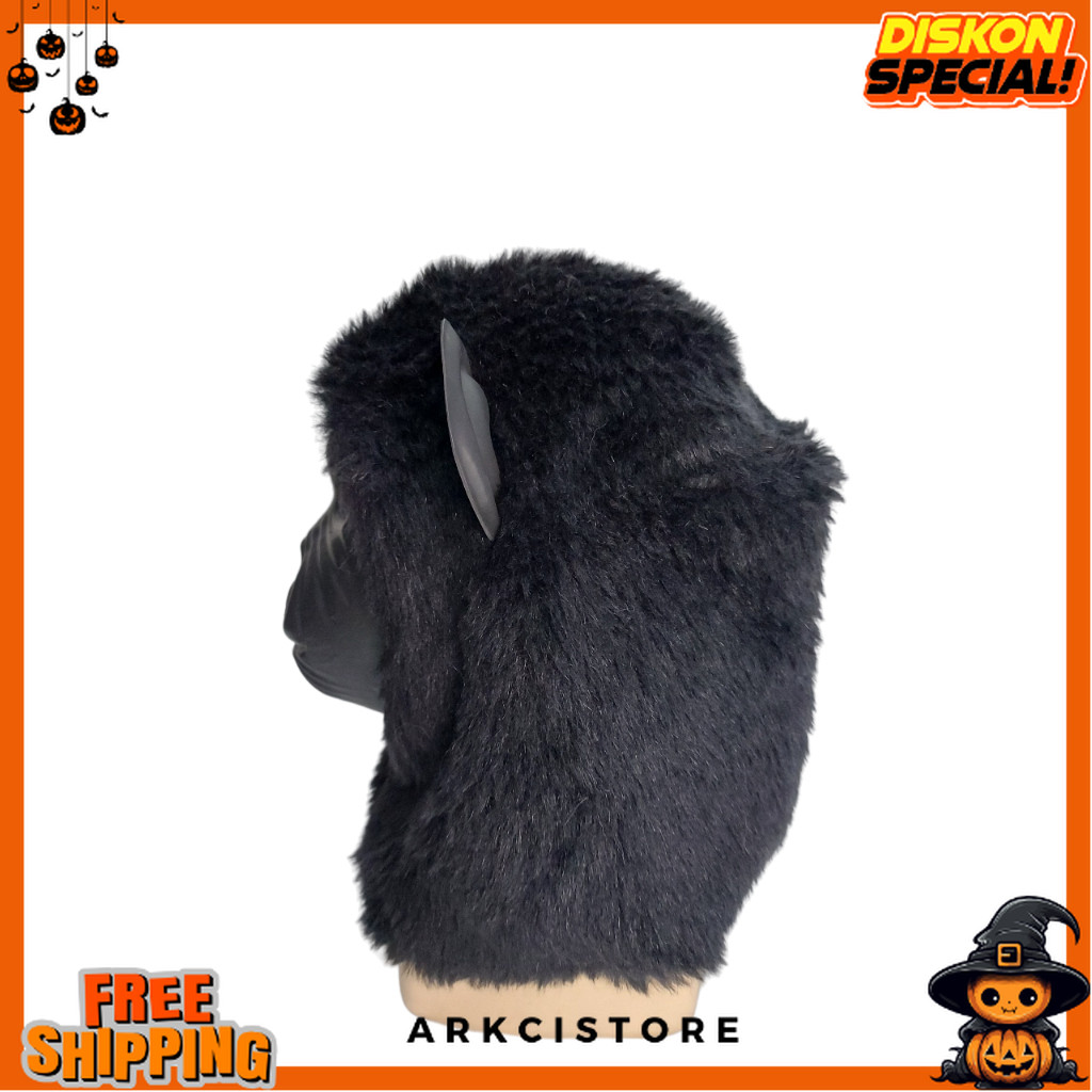 TOPENG MONYET BULU REALISTIS DEWASA | Masker Gorila Cosplay Kostum Karnaval Lucu Viral AR