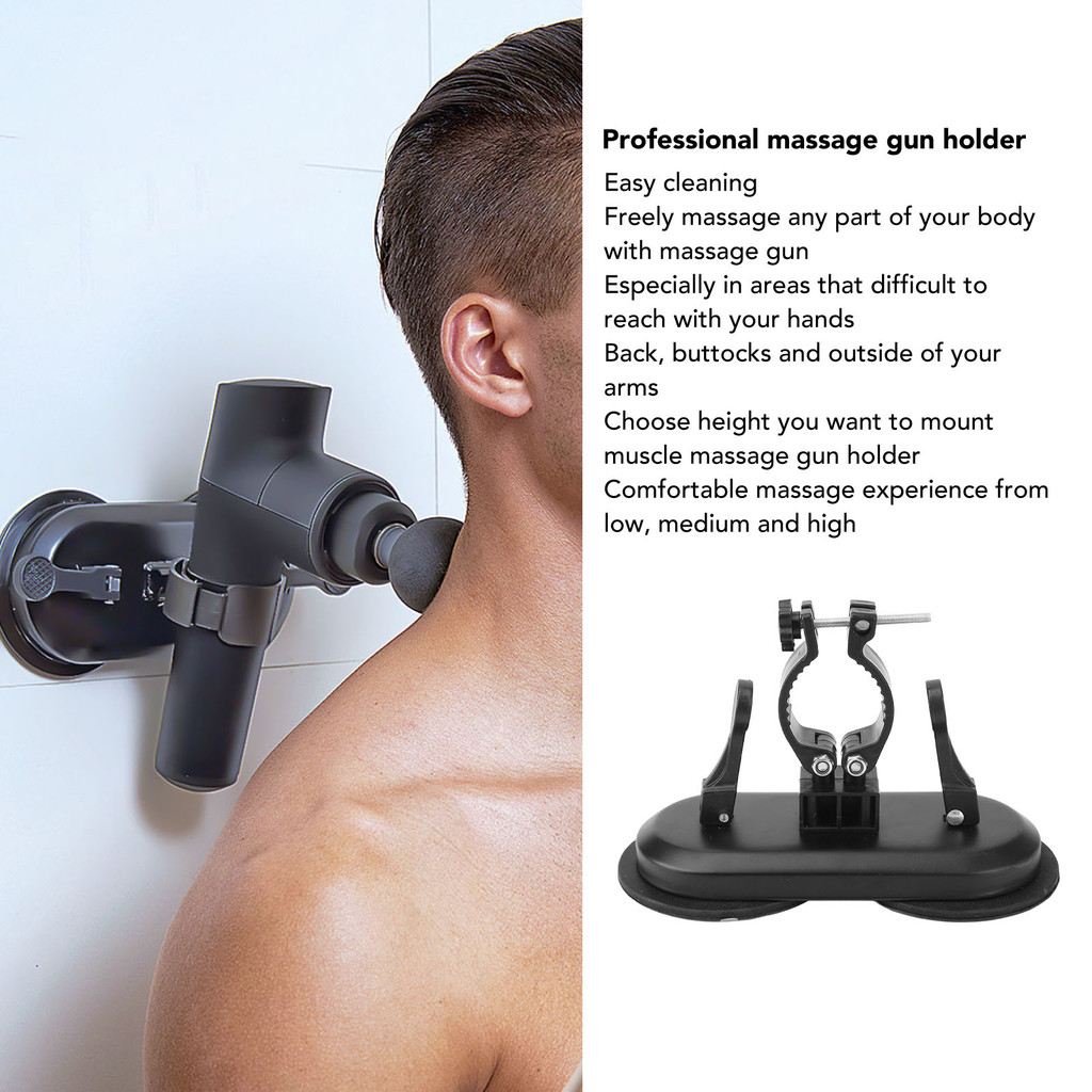 Massage Gun Holder Massage Gun Mount Wall Suction Cup Holder Hands for Neck Waist Back Self Massage 