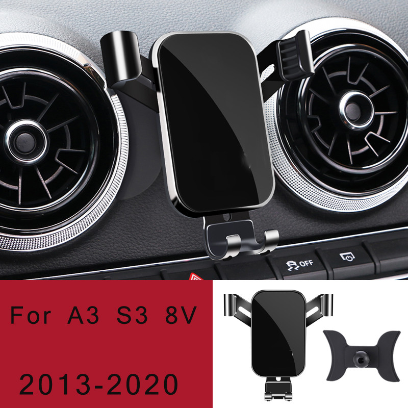 Car Phone Holder For Au A3 S3 RS3 8V Q2 SQ2 Air Vent Mount Car Styling Bracket GPS Stand Rotatable S