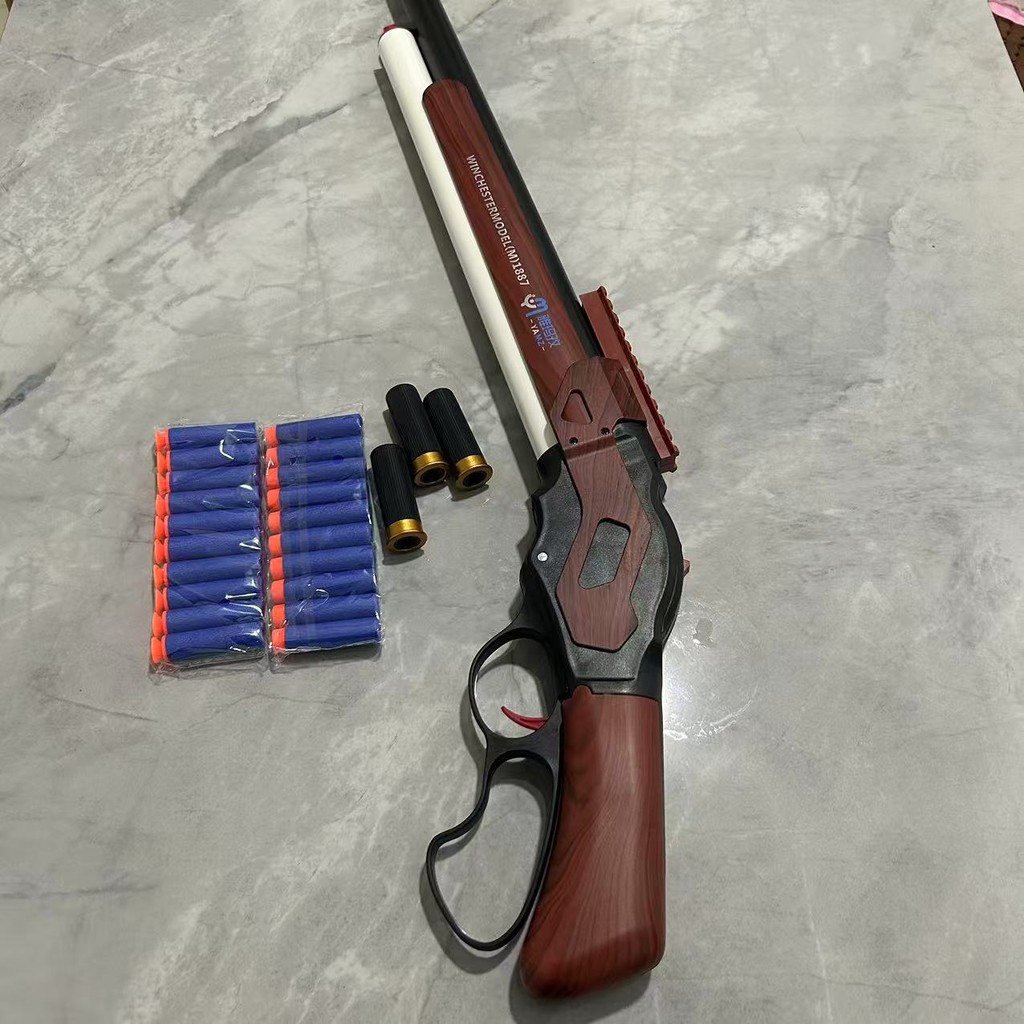 Toy M1887 Winchester 1887 Shell-Throwing Soft Bullet Gun Fire Shotgun Toys Blaster Gun Weapon Shooti