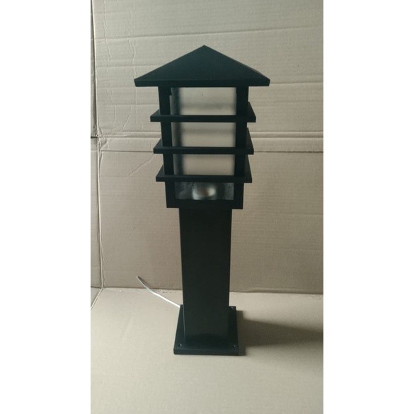 Lampu tiang taman mini tinggi full 50cm - Lampu hias plus tiang taman