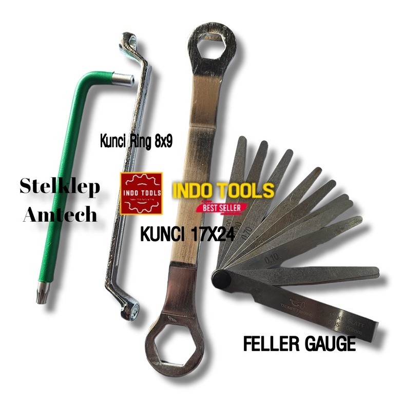 Paket murah Kunci Stel Klep 4 pcs Kunci Tutup Klep Kunci Klep Feeler Gauge Kunci Stelan Klep