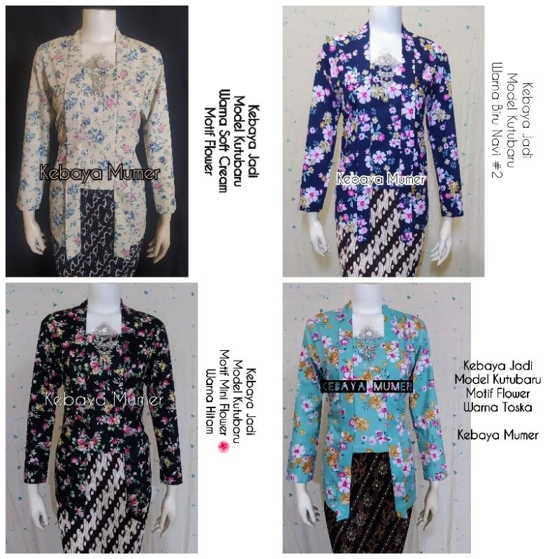 Kebaya Kutubaru. Kebaya Bunga. Kebaya Jadul. Kebaya Floral. Floral. Kebaya Kutubaru Floral READY
