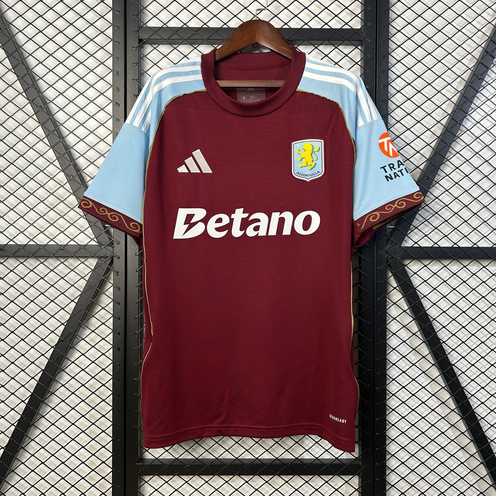 Jersey grade ori 25/26 Aston Villa Home A42 T shirt pria