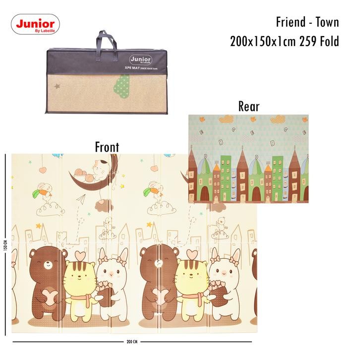 Labeille Playmat Baby Playmate Premium Lebar Tebal Karpet Matras Bayi - JF 200x150x1cm 259F