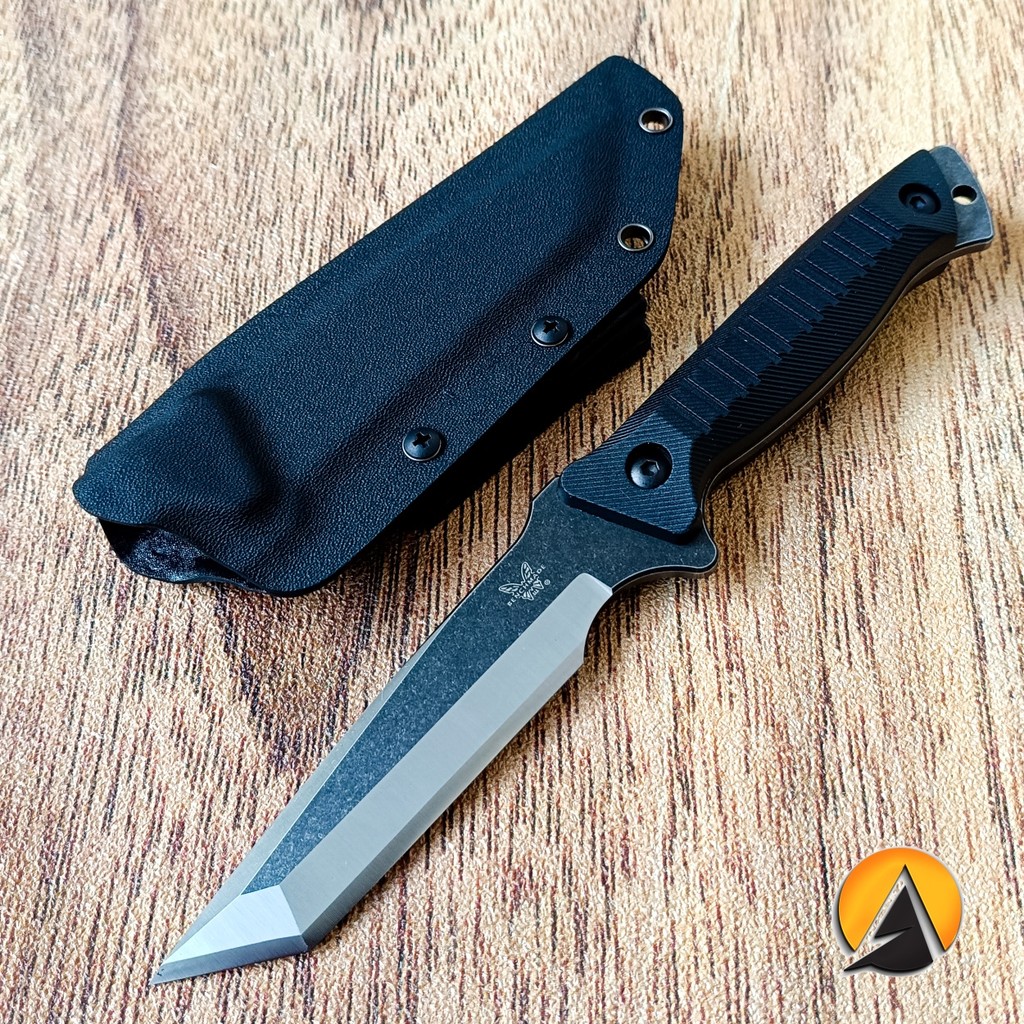 Pisau Camping Survival Outdoor Tanto Benchmade Fulltang plus sarung Kydex Teklok P1511