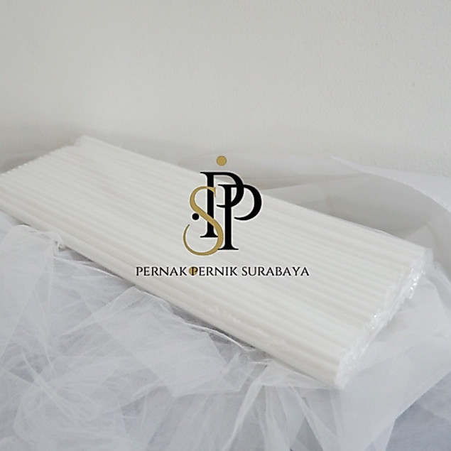 PPS - [100 PCS] TANGKAI BALON TANPA CUP TANGKAI BALON PLASTIK PUTIH STIK BALON STICK BALLOON TIANG B