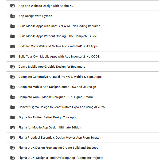 Video Courses Bundle - Learn App Design 2025 - UX Courses/ UX Courses / App Coding Courses | App Des