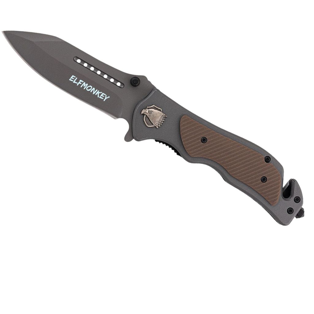 Pisau Survival Lipat Tactical Elfmonkey " Pisau Survival Solid Steel