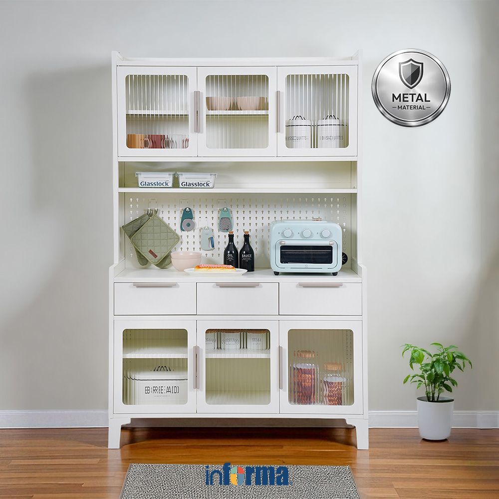 Informa Jerald Kabinet Dapur Metal - Krem Lemari Dapur Kabinet Pantry Rak Kitchen Set Storage Masak