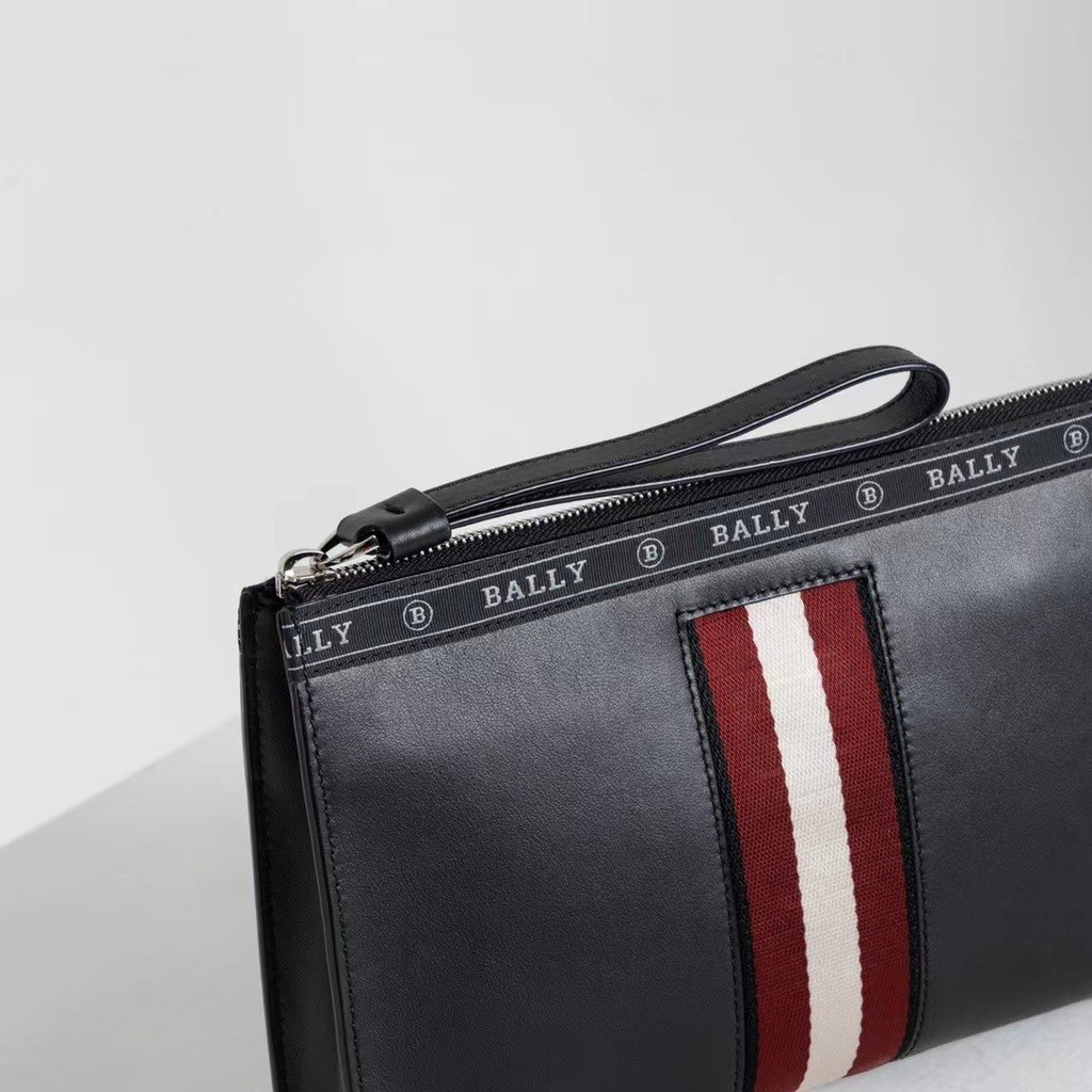 ori~ Tas Tangan Pria Fashion Kulit Sapi Bally, Tas Tangan Santai Serbaguna