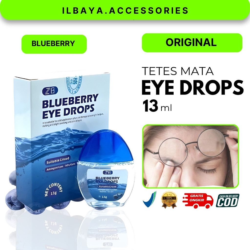 Tetes Mata BLUEBERRY EYE DROPS Herbal Alami Original Membantu mengatasi Mata Minus