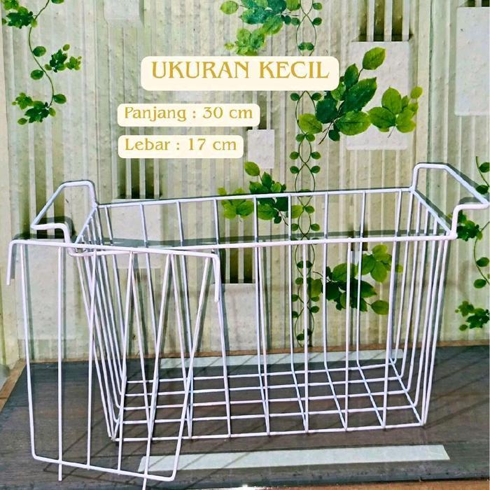 Keranjang Freezer Box Pendingin Ukuran KECIL (P) 37 cm dan (L) 17 cm, BESAR (P) 43 cm dan (L) 22 cm 