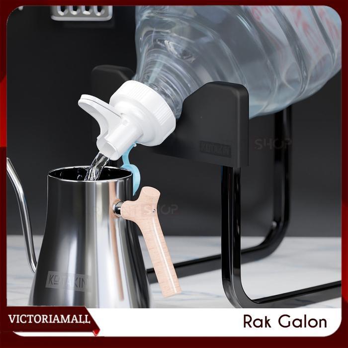 Rak Galon Air Minum Besi Plus Kran Dispenser Manual Penyangga Galon Anti Karat Stand Galon Le Minera