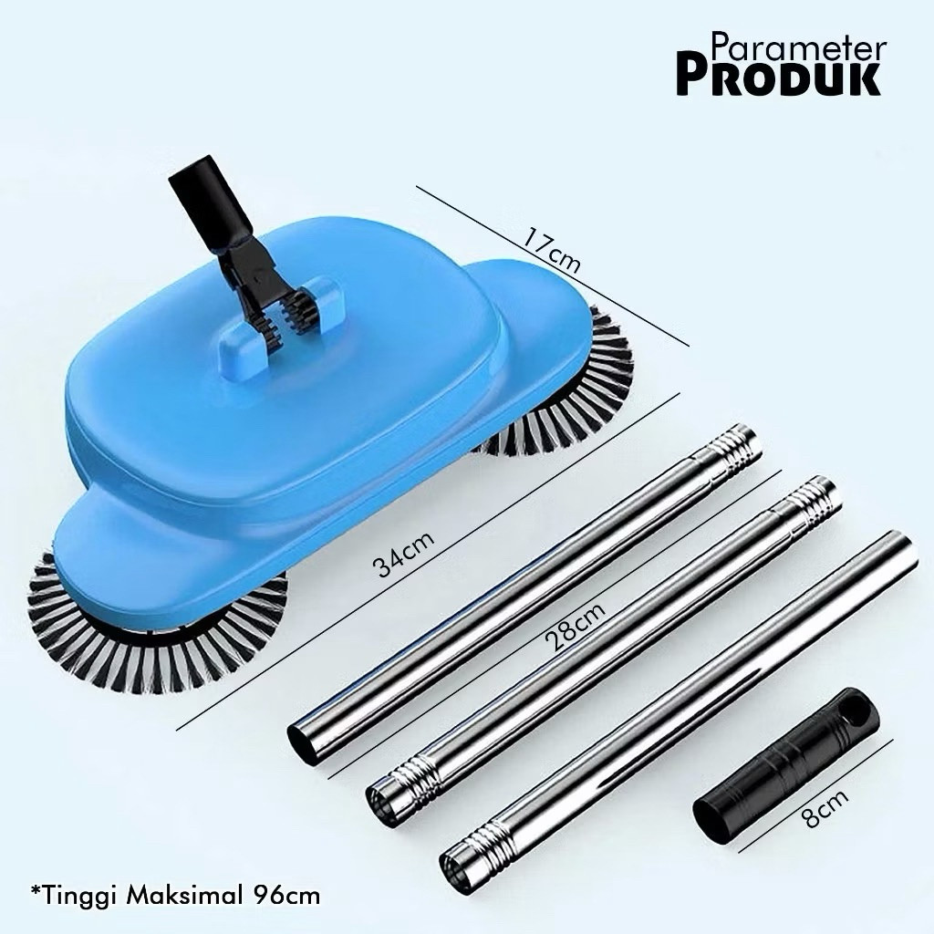 Sapu Lantai Otomatis-Ultra Broom Sapu Dorong Pembersih Lantai Sapu Pel Pembersih Lantai Otomatis Pen