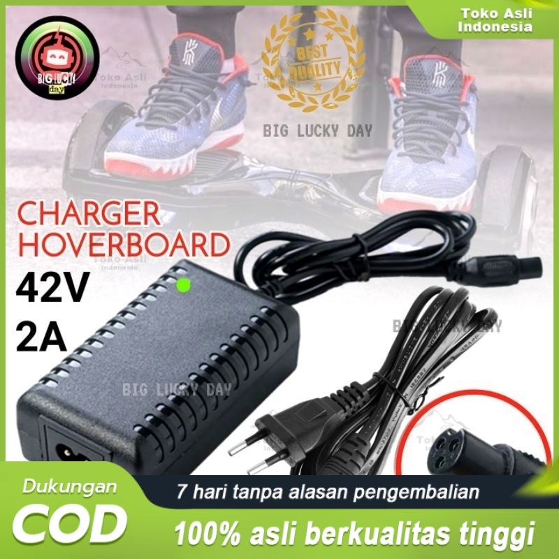 CHARGER HOVERBOARD / MINI SEGWAY A8 / F1 6.5INCH 7INCH 8INCH 10INCH UNIVERSAL 36V OUTPUT 42V 2A CASA