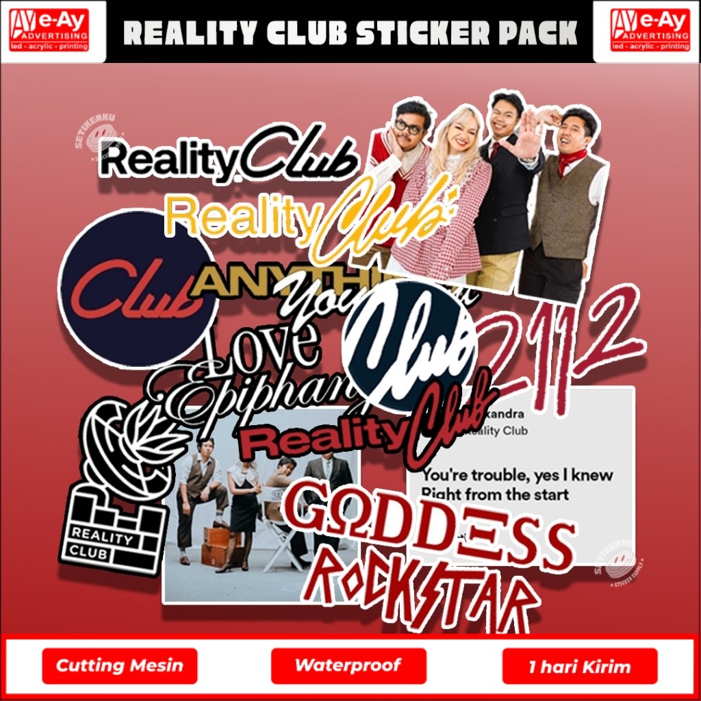 13PCS REALITY CLUB Sticker Pack | Stiker Band Reality Club Aesthetic - eayadvertising
