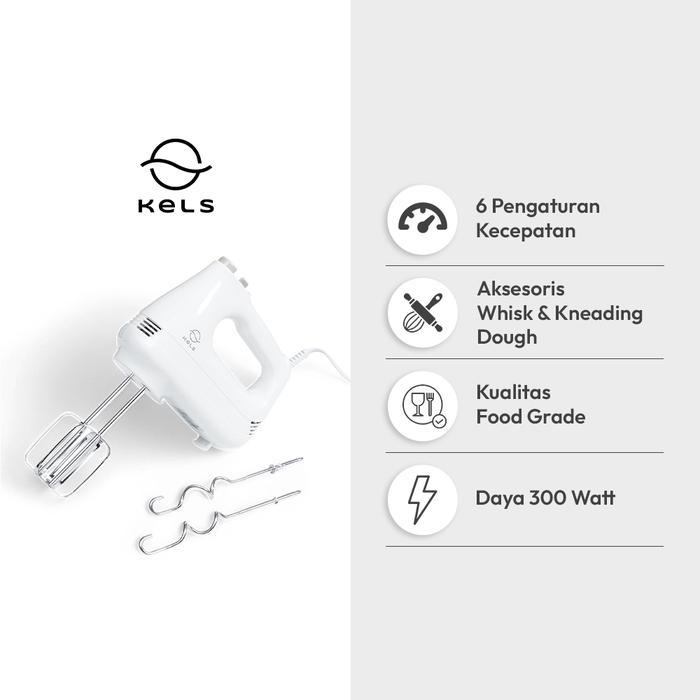 Informa Kels Delly Hand Mixer - Putih Whisk Elektrik Pengocok Adonan Mixer Tangan Pengaduk Kue