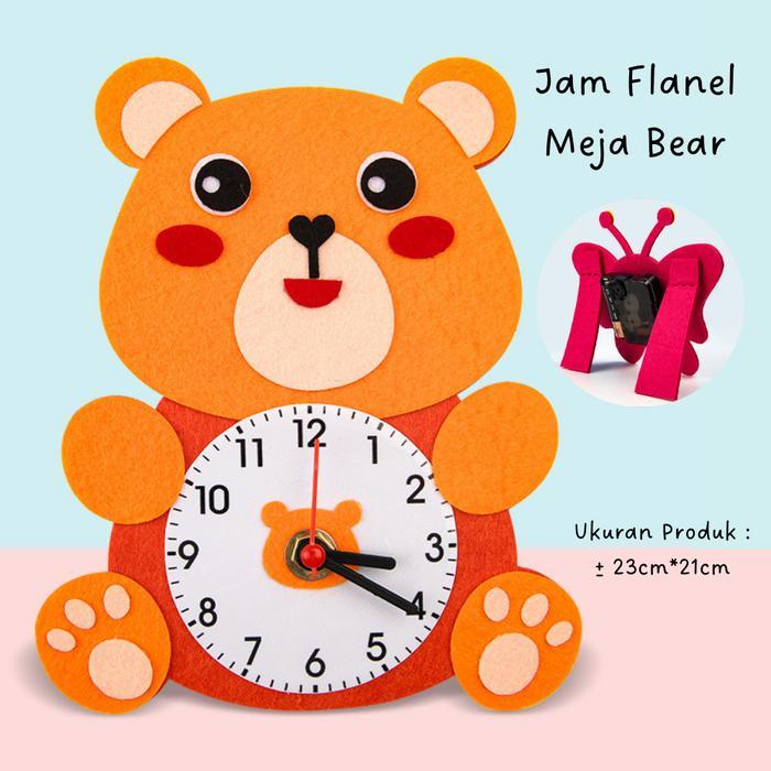 Diy Jam Dinding flanel / Prakarya anak Jam Meja Non woven kids clock / diy jam gantung flanel felt j