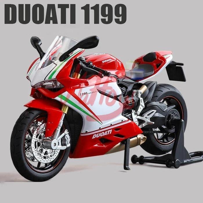 1:12 Ducati 1199 Panigale S Alloy DieCast Motorcycle Model Collection Sound Light koleksi Hobi pajan