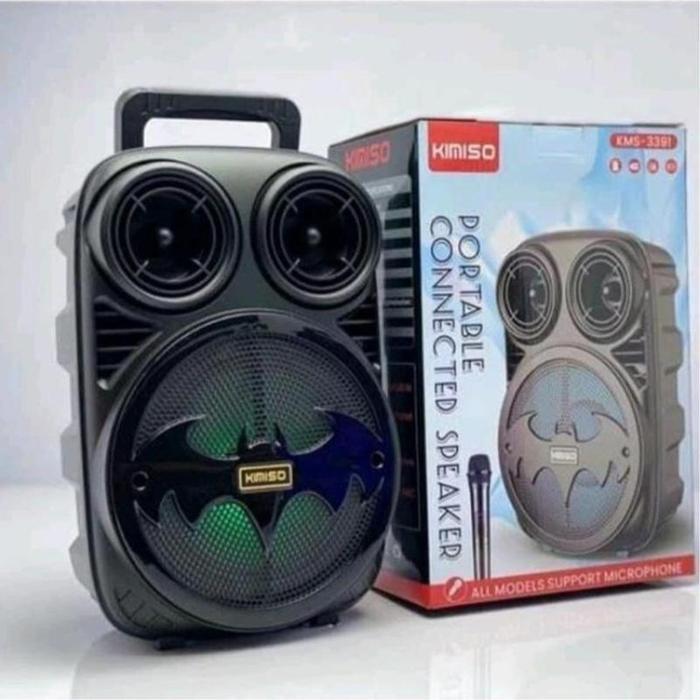 COD SPEAKER BLUETOOTH KARAOKE KIMISO 3391/ FREE MIC KARAOKE//SPEAKER SALON AKTIF X-BASS Wireless - k