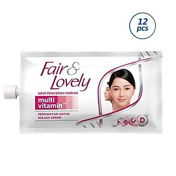 Fair & Lovely Sachet Cream / Sabun isi 12 Sachet Glow & Lovely Sachet