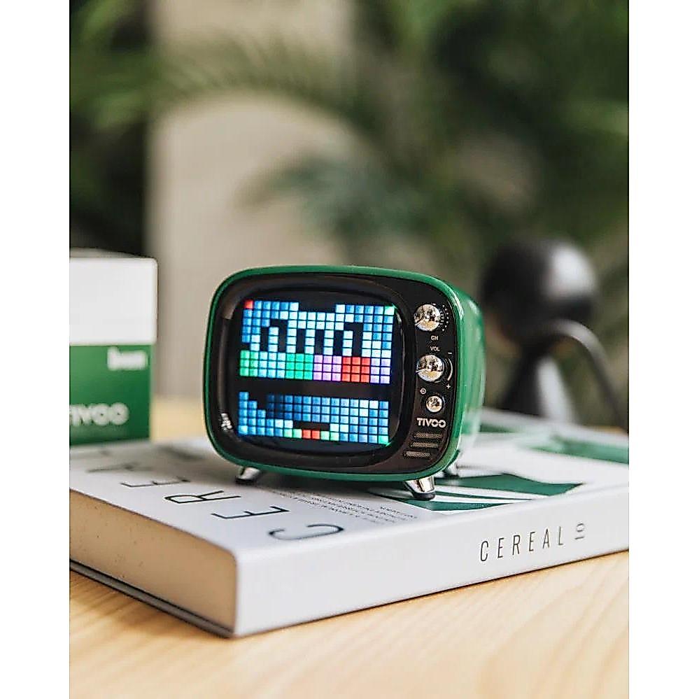 Divoom TIVOO Pixel TV Green Wireless Bluetooth Speaker APP Smart Control Retro Television Modeling A