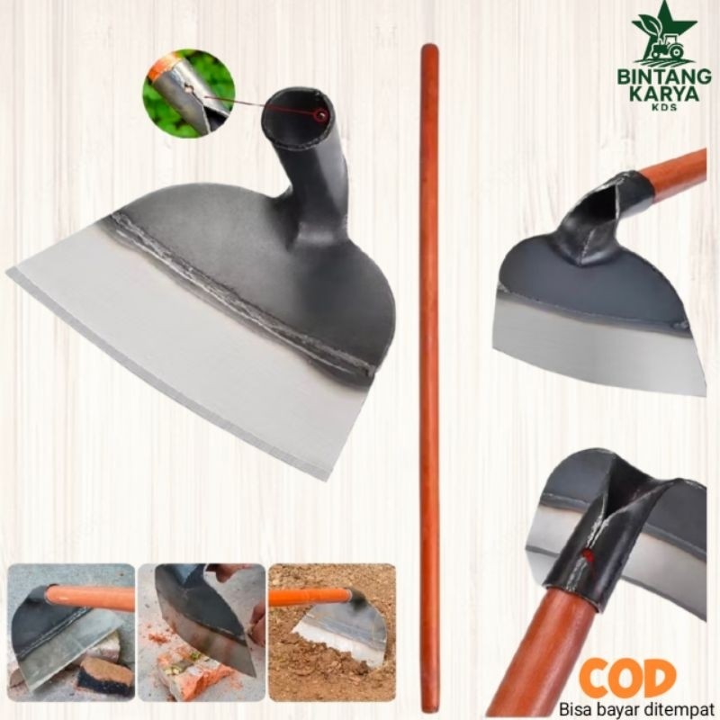 Alat Tani Cangkul Kepala Pengganti Baja Taman Cangkul Pertanian Asli Baja